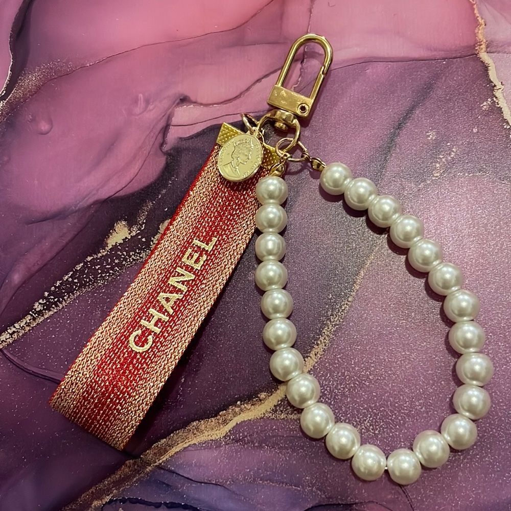 Chanel Classic Ribbon Pearl Bag Charm